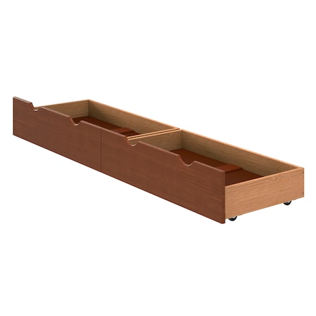 Alaterre Furniture Alaterre Underbed Storage Drawers, Chestnut, PK2 AJ004970